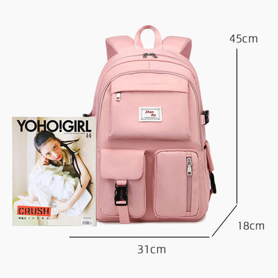 Backpack For Teenage Students Multi Pockets Large Capacity School Bag