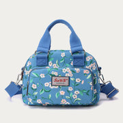 Nylon Crossbody Bag For Women Colorful Flower Printing Handbag