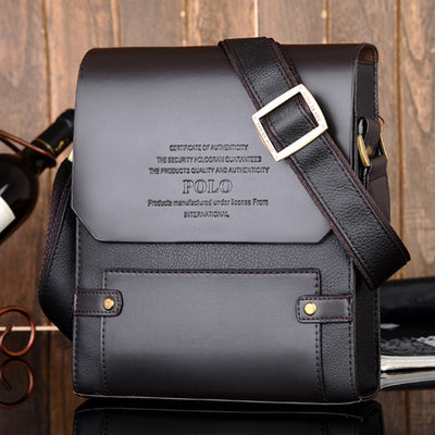 Small Messenger Bag for Men Travel Work Casual Leather Crossbody Satchel