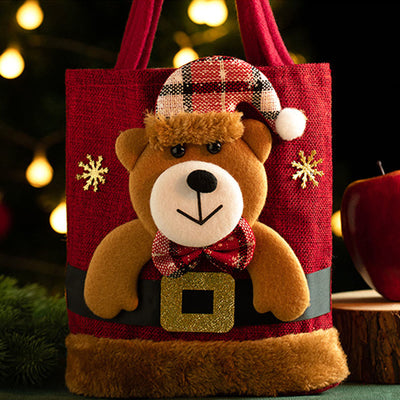 4Pcs Christmas Handbag Set Cute Xmas Candy Bag Gift Bags