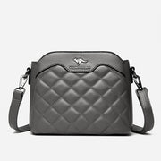 Quilted Crossbody Bag For Women Triple Compartment Shoulder Purse