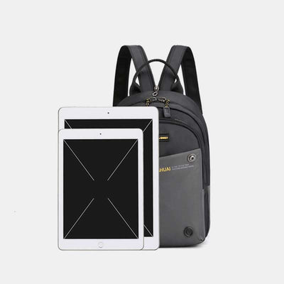 Sling Bag for Men Casual Waterproof Adjustable Zipper Straps Backpack