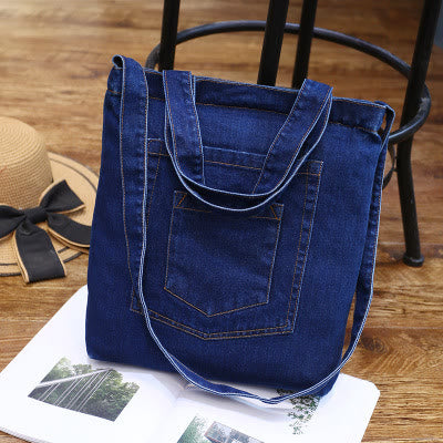 Denim Tote For Outing Retro Canvas Ripped Crossbody Bag