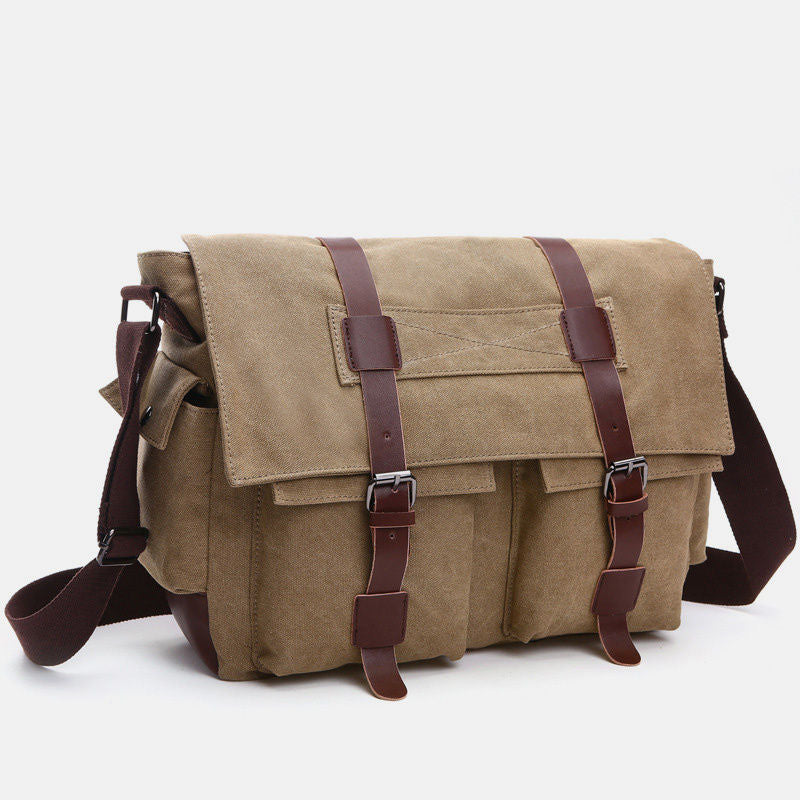 Multi-Pocket Retro Business Messenger Bag