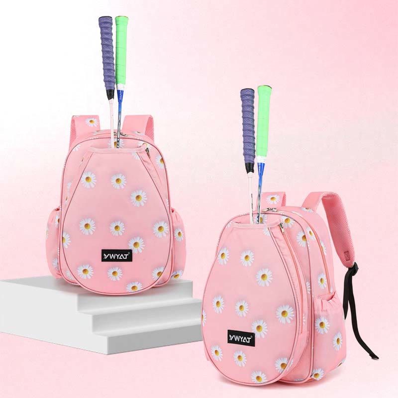 Badminton Backpack For Teens Floral Printing Sports Racket Bag