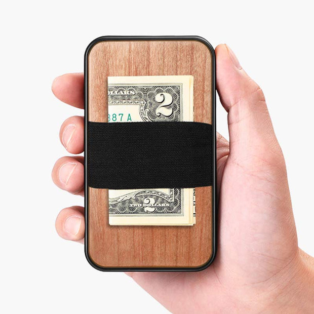 Wooden Slim Pocket Card Case