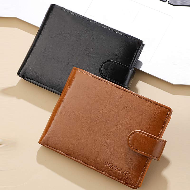 Leather Wallet for Men Extra Capacity Bifold Wallet with 3 ID Windows