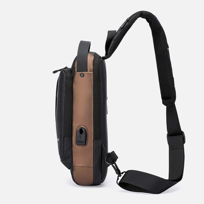 Sling Bag For Men Anti-theft Waterproof Combination Lock Crossbody Bag