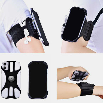 360°Rotation Running Wristband Armband Phone Holder Fits All 4.5"-7" Inch Smartphones