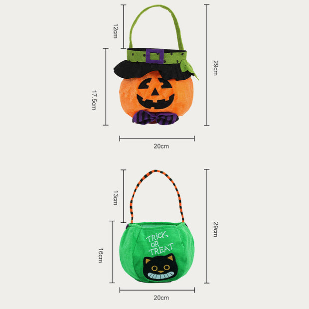 FREE TODAY: 2Pcs Halloween Pumpkin Decorative Cute Cartoon Round Candy Gift Bag