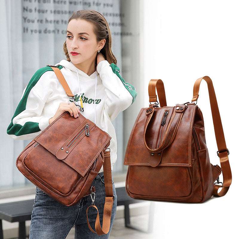 Women's Fashion Backpack Purses Multifunction Design Shoulder Bag with Shoulder Strap