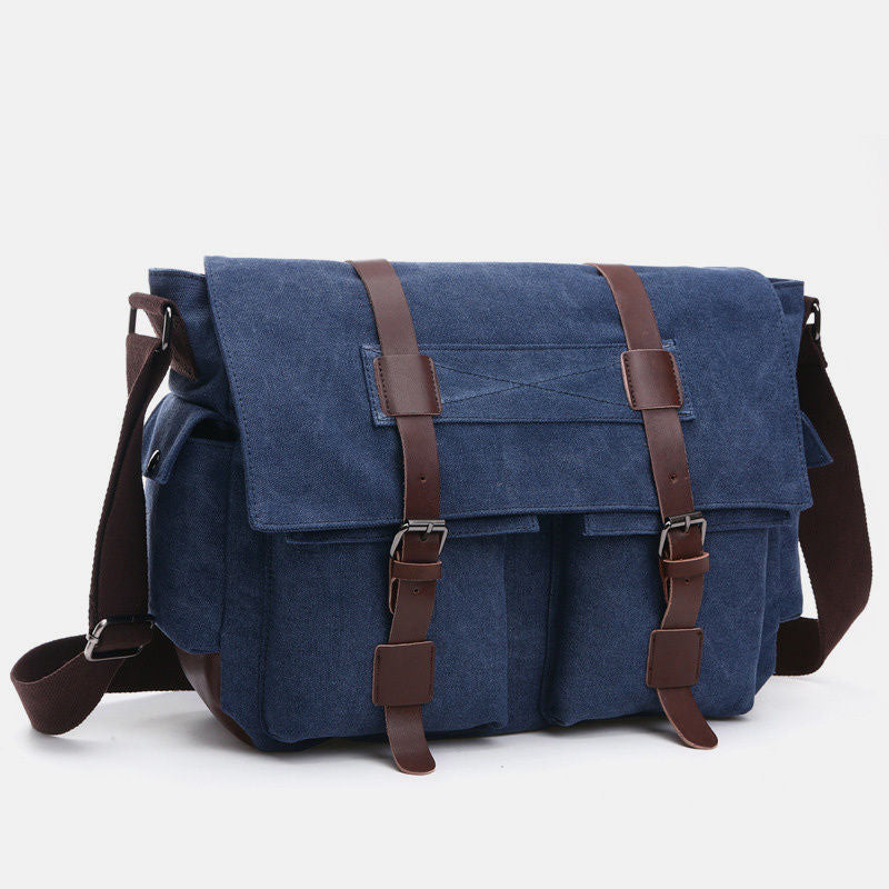 Multi-Pocket Retro Business Messenger Bag