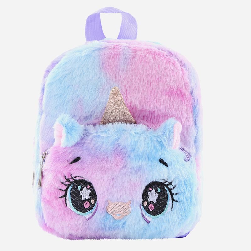 Backpack For Women Unicorn Furry Cute Cartoon Toddlers Kids Schoolbag