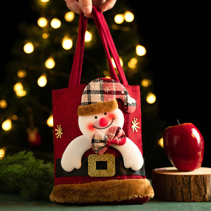 4Pcs Christmas Handbag Set Cute Xmas Candy Bag Gift Bags