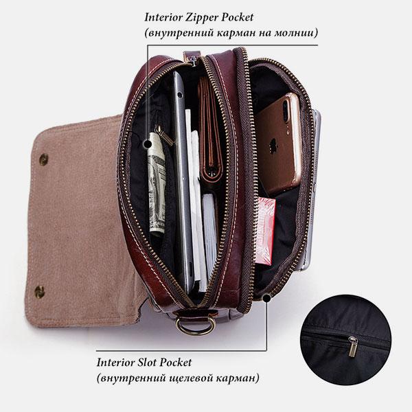 Large Capacity Retro Genuine Leather Crossbody Bag