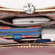 Plain Color Tote Ladies Glossy Patent Leather Crossbody Bag Handbag