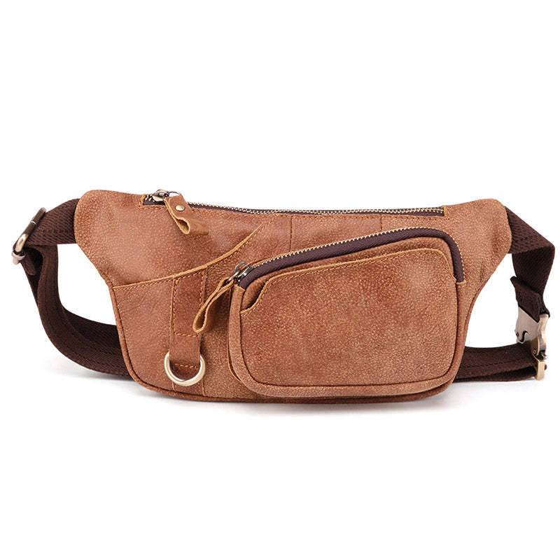 Genuine Leather Waist Bag for Men Bum Bag Waist Pouch