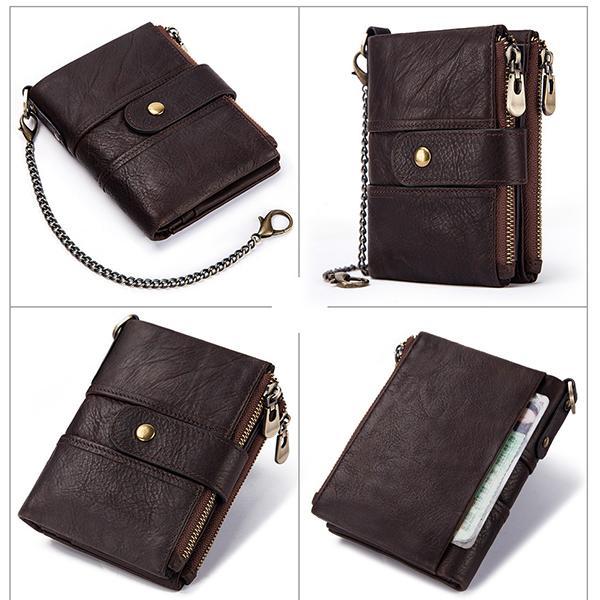 Genuine Leather Anti-theft Retro Wallet With Chain (Buy 2 Get 15% OFF)