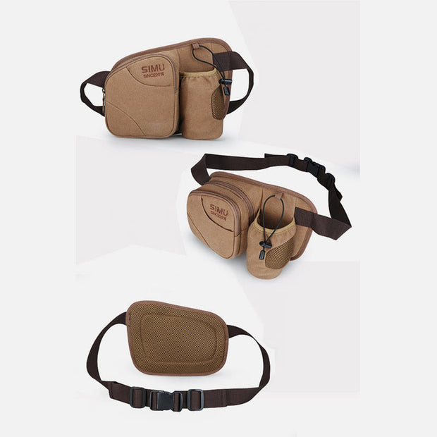 Small Waist Fanny Pack Men Outdoor Riding Canvas Sports Bag