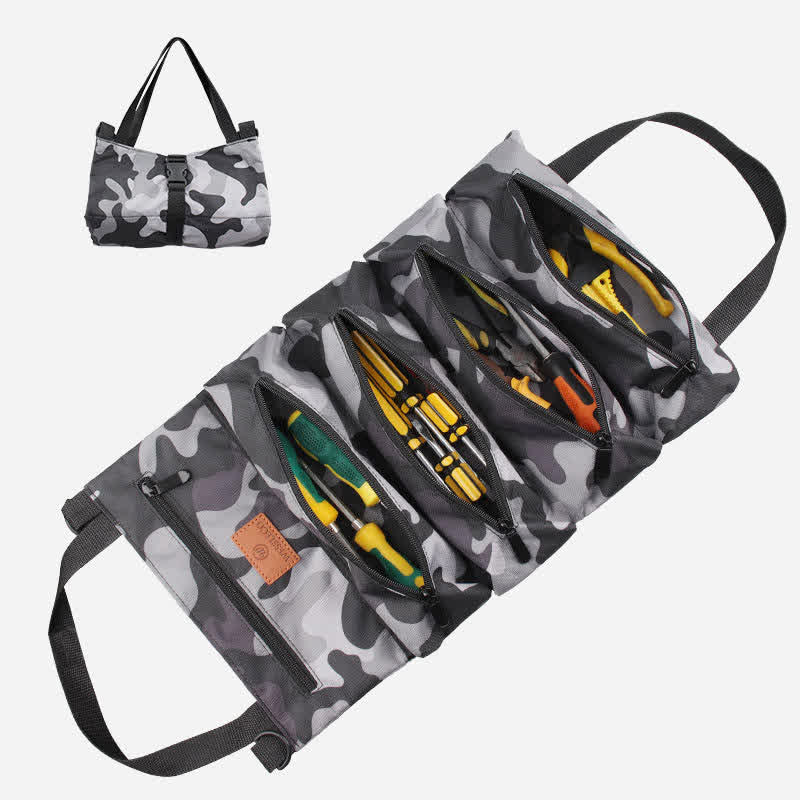 Roll Up Tool Bag Waterproof Multi-Slot Tool Organizer for Home Workshop