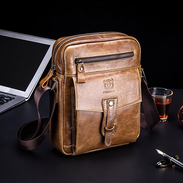 Bull Captain Genuine Leather Crossbody Bag