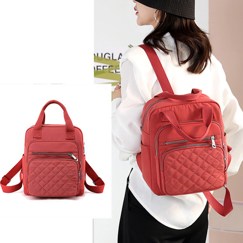 Quilted Backpack Stylish Shoulder Bag for Women Traval Casual Purses