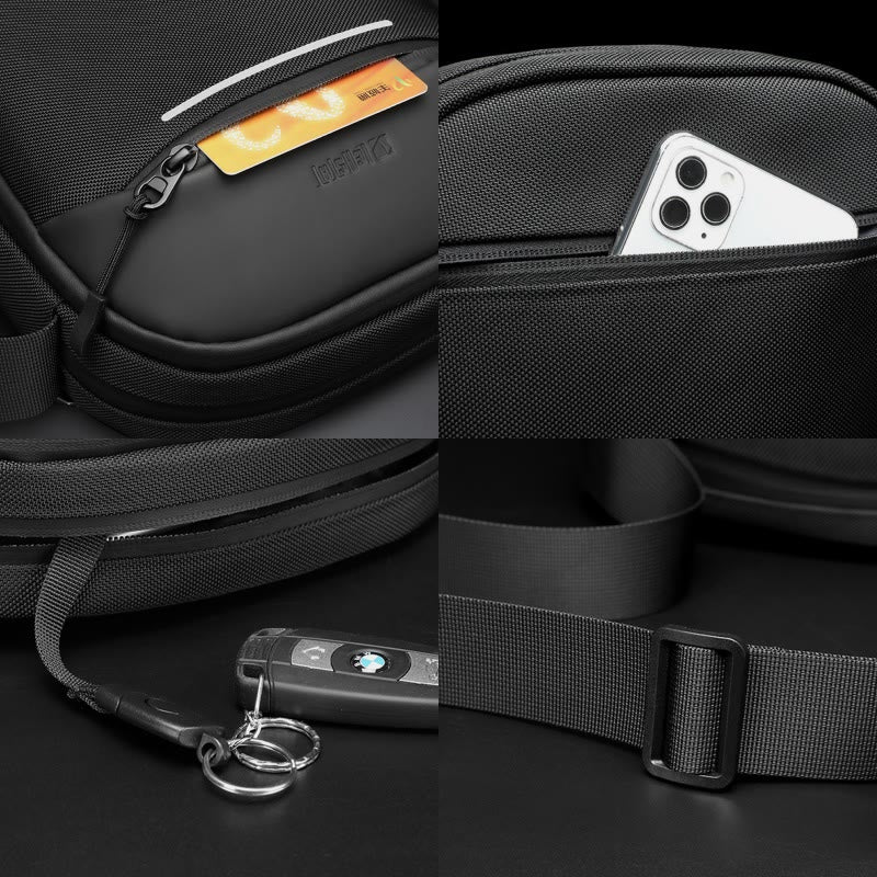 Waterproof Large Capacity Crossbody Bag for Men Fashion Travel Sling Bag