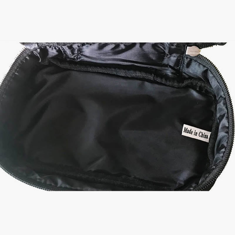 Waterproof Double Compartment Makeup Bag Nylon Portable Storage Bag