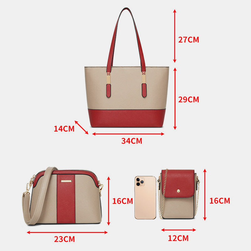 3PCS Retro Large Capacity Tote Bag Set