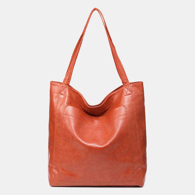 Extra Large Women's Soft PU Leather Tote Shoulder Bag Handbag