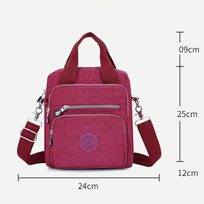 Lightweight Nylon Crossbody Bag for Women Multi-Pocket Handbag Shoulder Purses