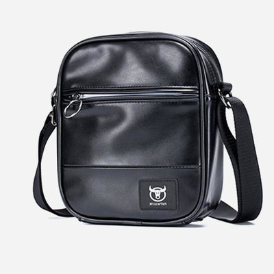 Crossbody Bag for Men Trendy Simple Waterproof PU Shoulder Bag