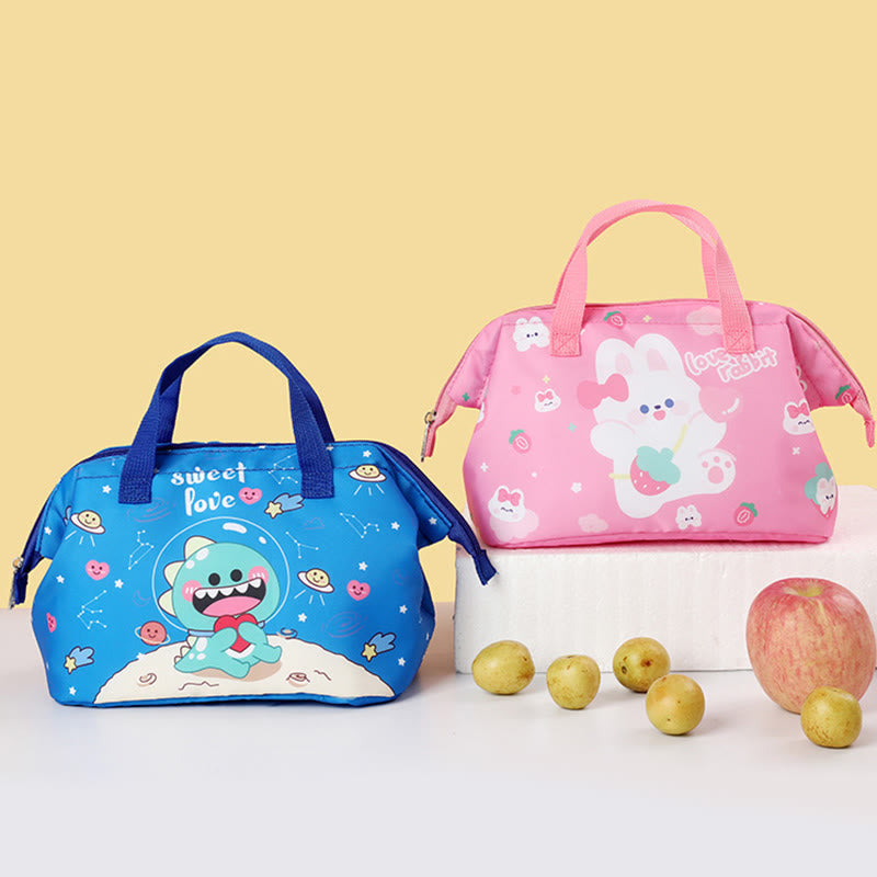 Cartoon Lunch Bag For Students Thickened Aluminum Foil Insulation Handbag