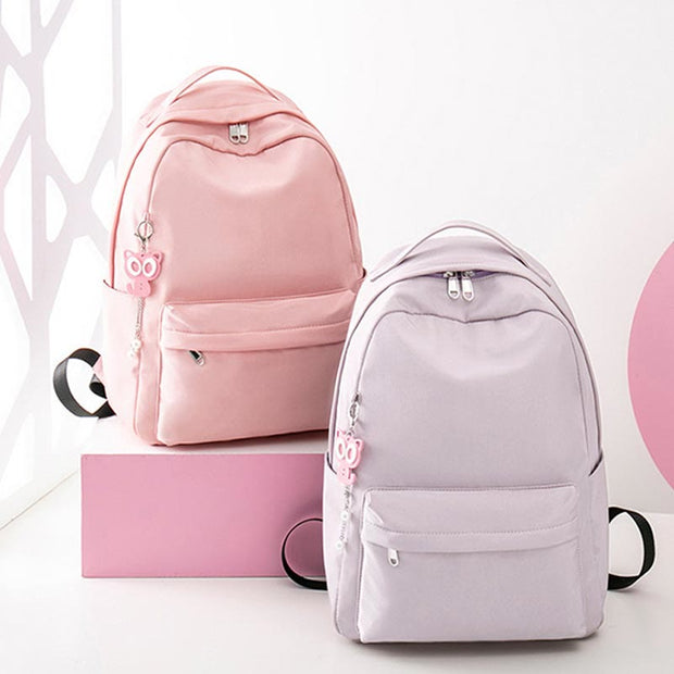 Backpack for Women Campus Solid Color Students Large Capacity Handbag