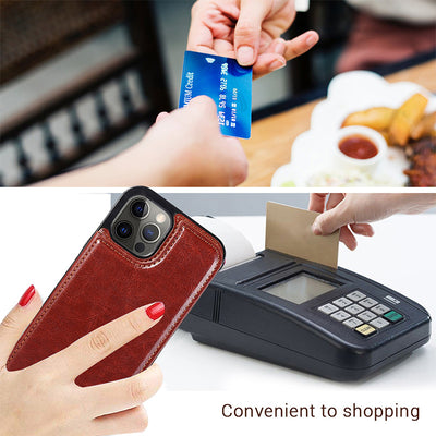 Compatible with iPhone 13 Pro Max Wallet Case Double Magnetic Clasp with Card Holder