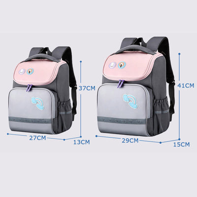 Backpack For Kids Cute Cartoon Printing Breathable Lightweight Schoolbag