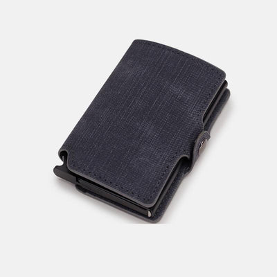 RFID Mini Slim Wallet With Metal Card Case