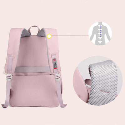 Backpack for Women Multi-Pocket Large Capacity Polyester Fiber School Daypack