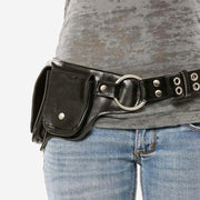 Leather Waist Bag for Women Men Waist Belt Bag Drop Leg Thigh Bags