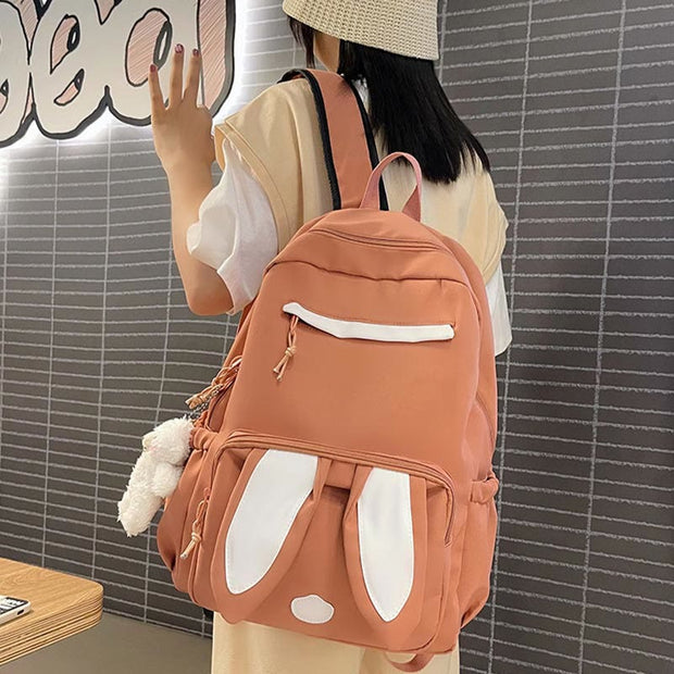Backpack for Women Large Capacity Cute Bunny Teenage School Daypack