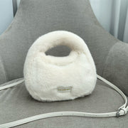 Faux Fur Purse For Women Adjustable Strap Small Crossbody Bag