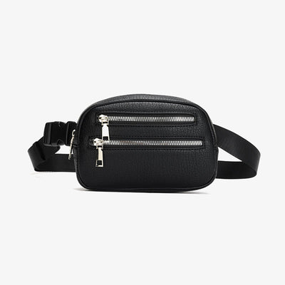 Multifunctional Mens Sports Waist Bag Plain Color Crossbody Chest Bag