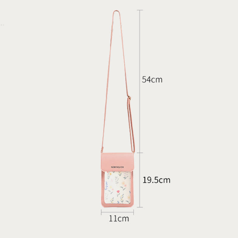 Phone Bag For Women Clear Touchable Mini Printing Crossbody Bag