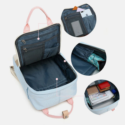 Large Multi-Pocket College Vinatge Travel Bakcpack