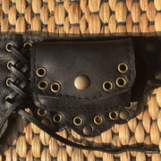 Rivet Retro Medieval Belt Bag Belt Strap Lotus Waist Bag