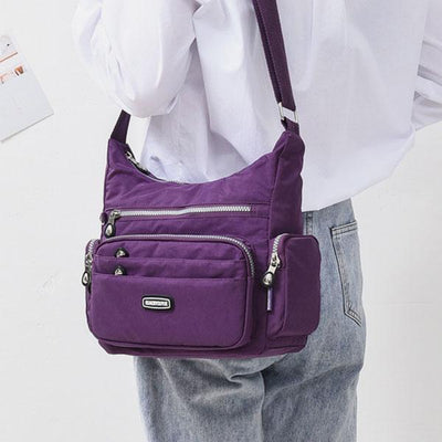 Waterproof Multi-Pocket Nylon Crossbody Bag