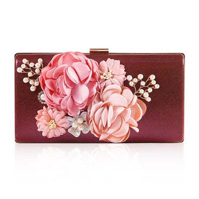 Floral Evening Clutch Bag