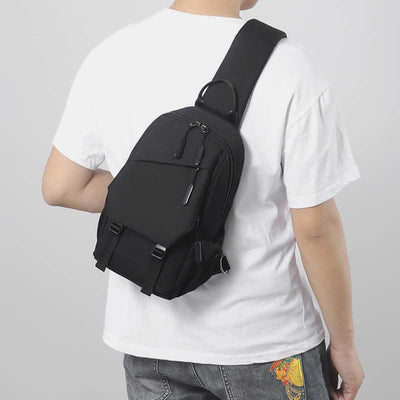 Sling Bag for Men Abrasion Resistant Casual Oxford Crossbody Backpack