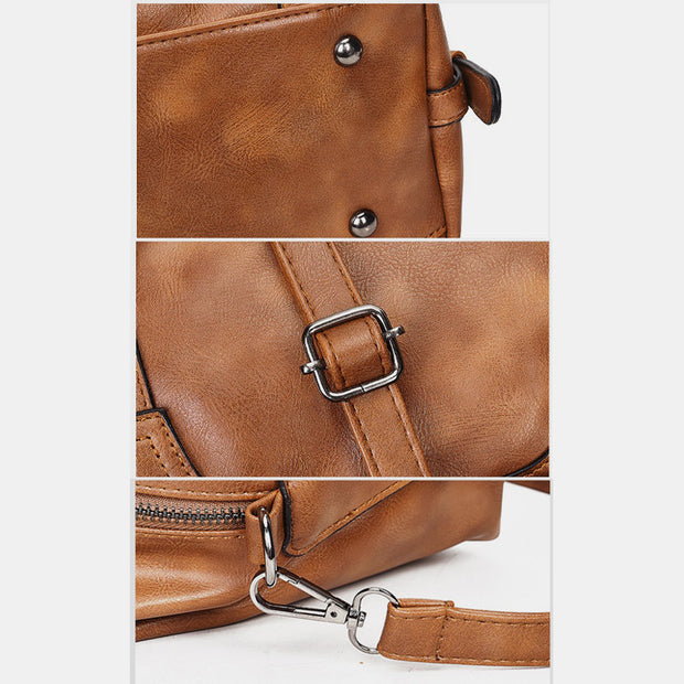 Multifunctional Large Capacity Leather Tote Bag Crossbody Bag