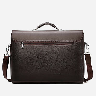 Briefcase for Men Business Computer PU Leather Casual Shoulder Bag